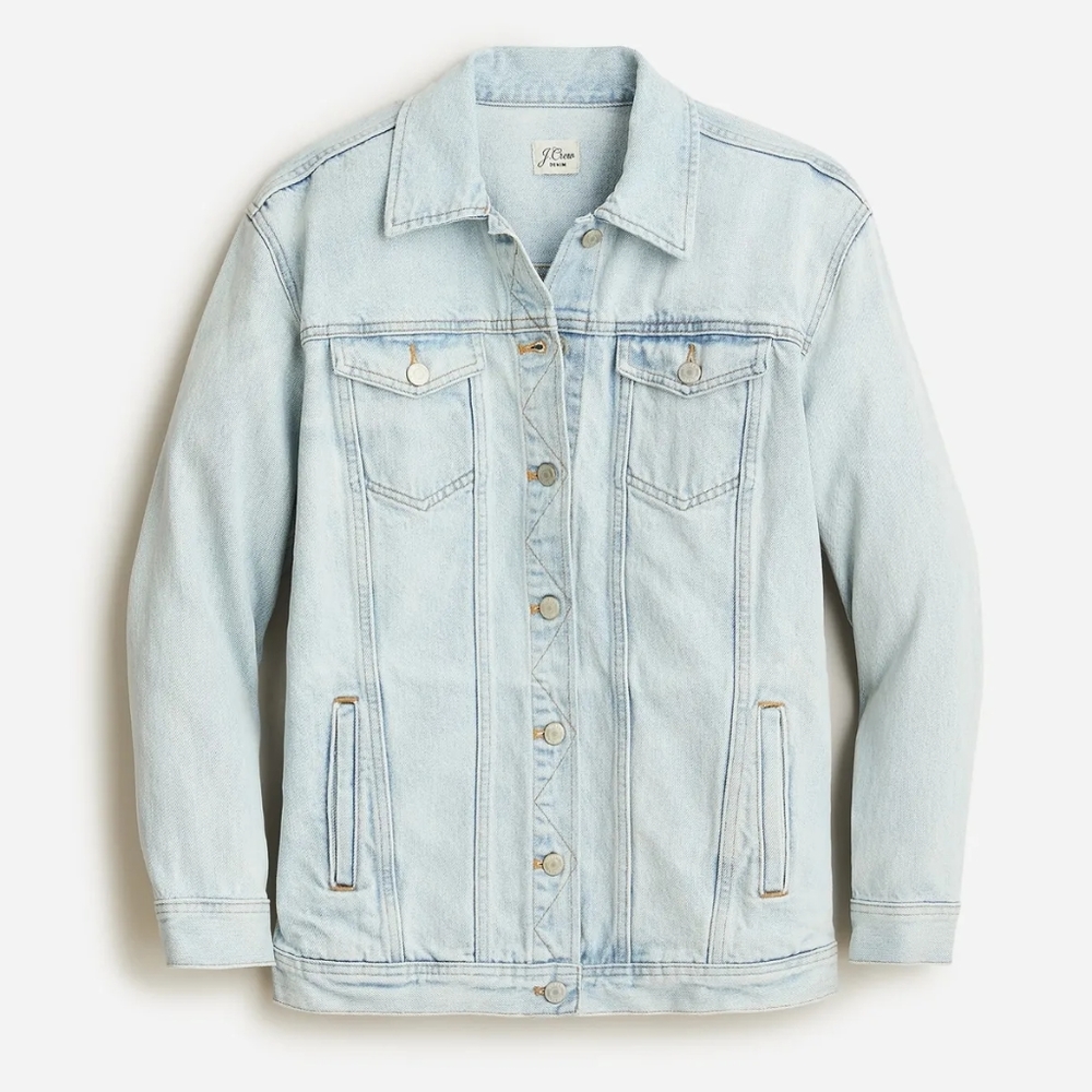 J Crew oversized denim jacket